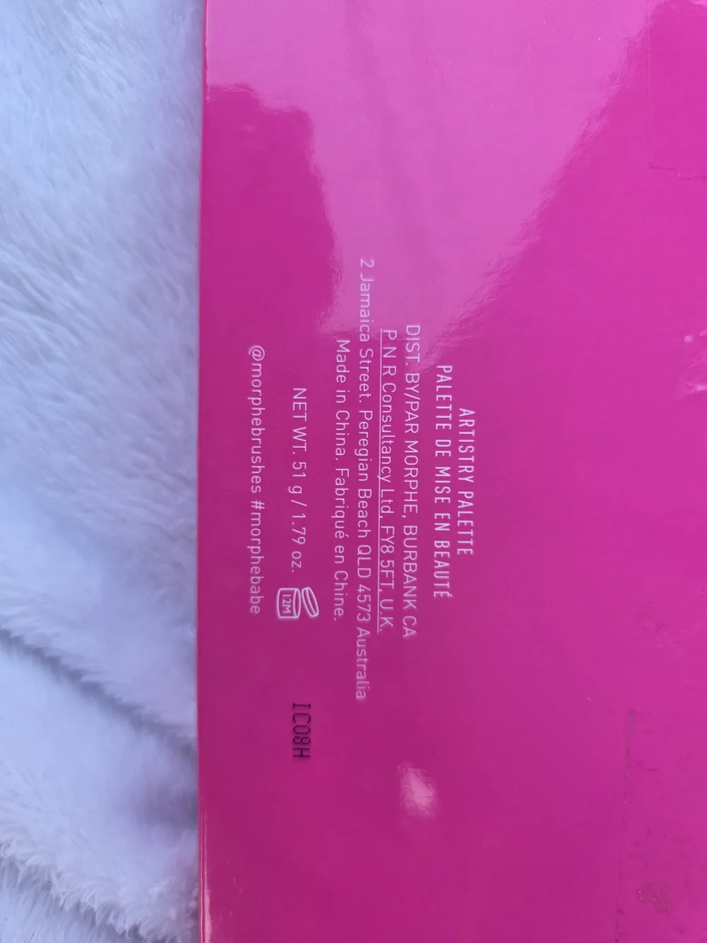 Jeffree Star x Morphe Palette - Pink Holographic Packaging